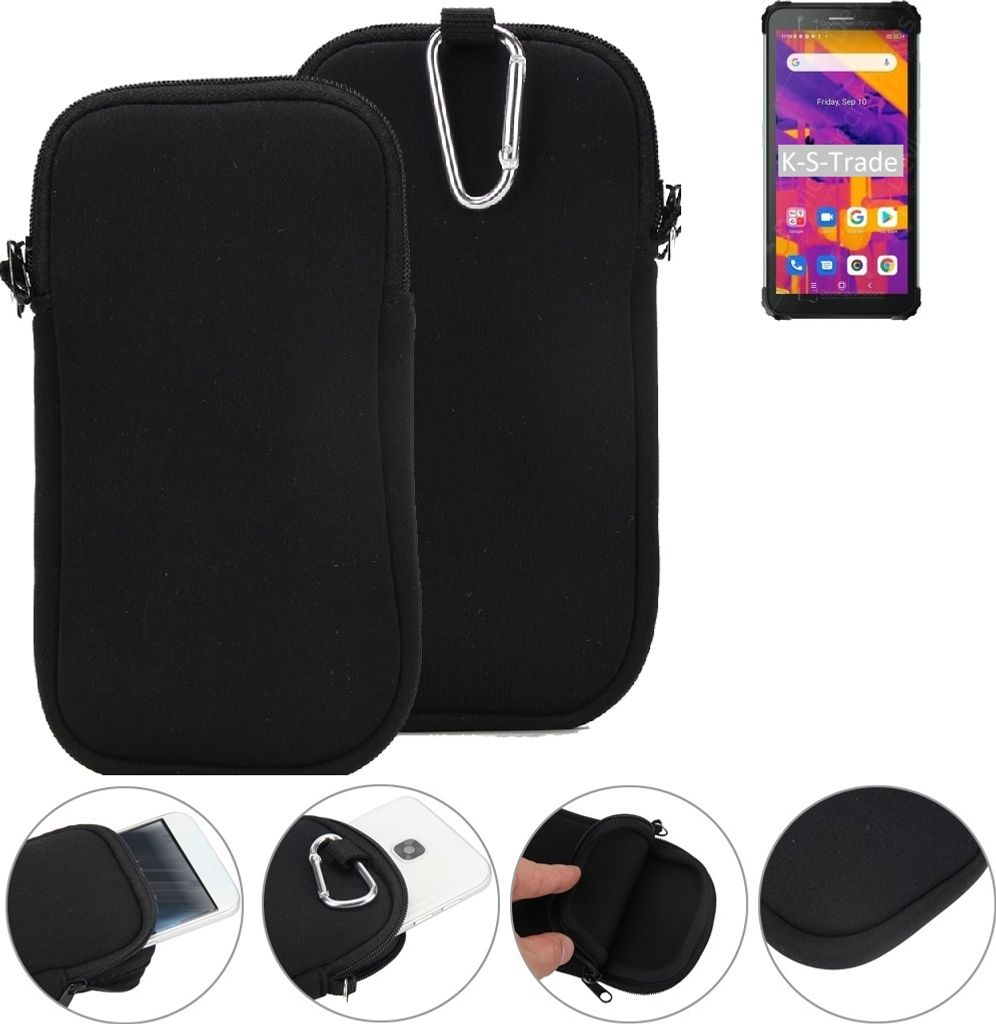 K-S-Trade Neopren-Hülle Handyhülle kompatibel mit Blackview BV6600 Pro Schutzhülle Neoprenhülle Sleeve Schutz-Hülle Gürtel Tasche Case Holster