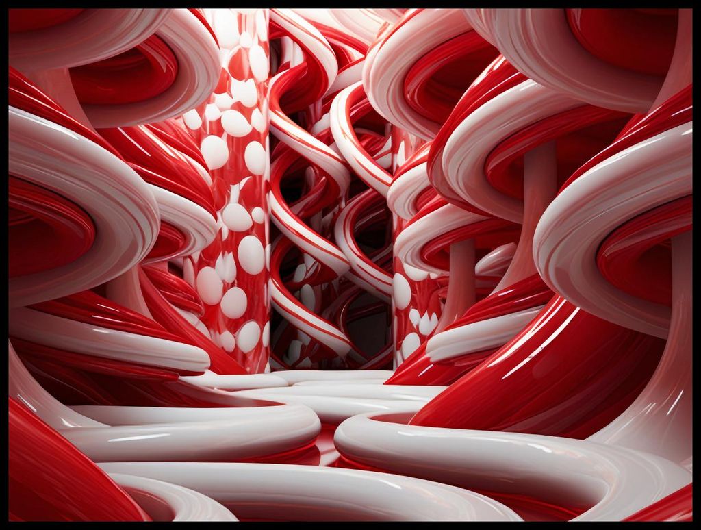 Plakat 80x60cm Rote Wirbel