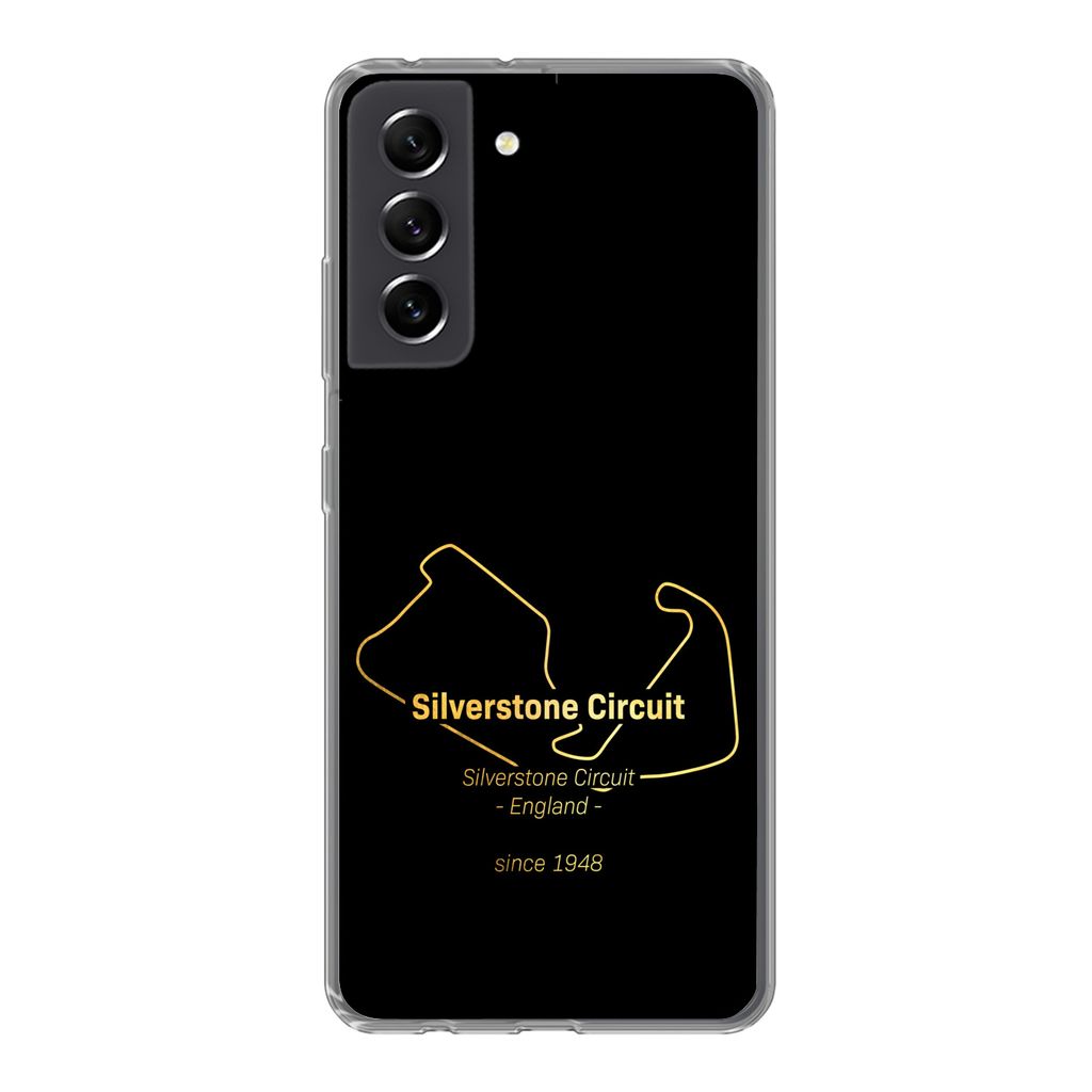 MuchoWow Handyhülle Schutzhülle Hülle für Samsung Galaxy S21 FE Formel 1 - Rennstrecke - Silverstone Silikon Softcase Handy Hülle - Mobiltel...
