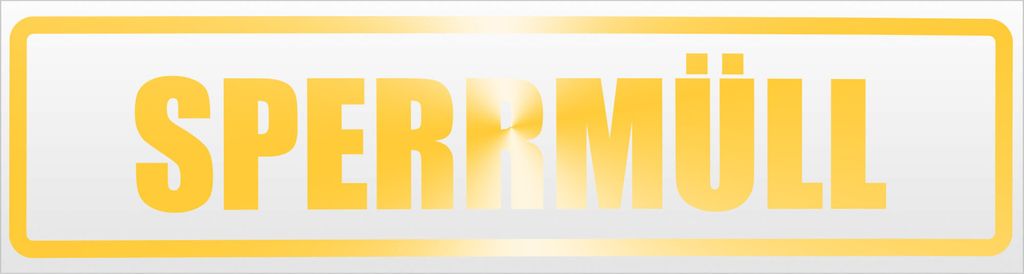 Kiwistar Sperrmüll Magnetschild Schild magnetisch - 20cm Gelb - reflektierend - Magnetfolie für Auto PKW Kfz