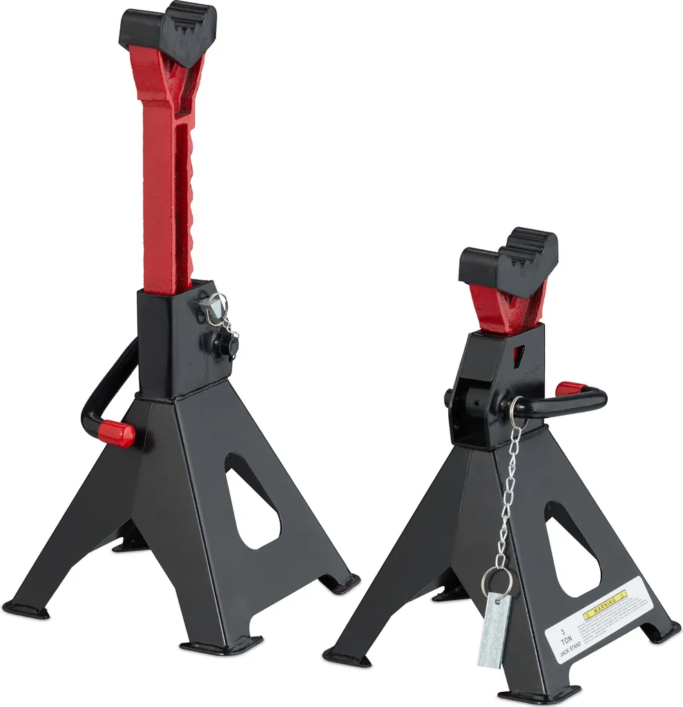 Cavalletti Auto Relaxdays 3T | Sicurezza Elevata per Manutenzione