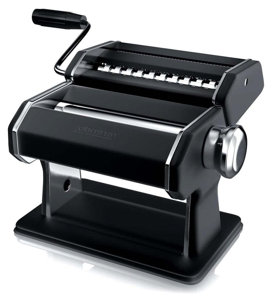 Nudelmaschine Pasta Maker – Edelstahl – Nudelpresse – 7 einstellbare Stärken - manuell - Duplexvorsatz für Tagliolini Spaghetti Fettuccine ...