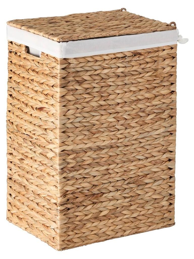 CALICOSY - Panier à linge étroit avec couvercle en jacinthe Image du produit 