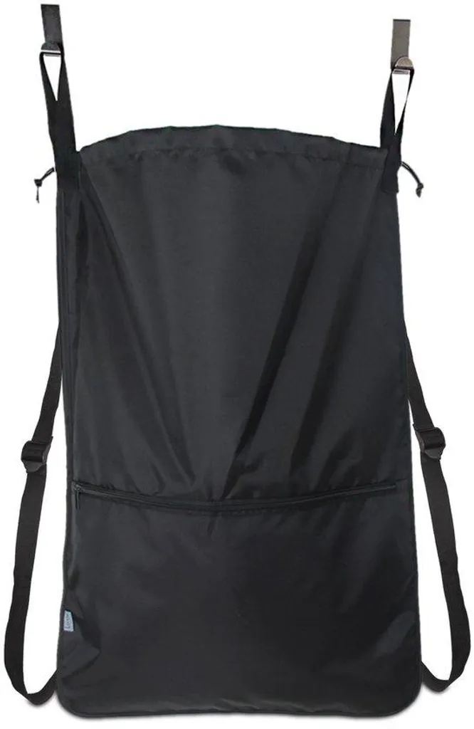 Lavage du riz facile en camping : sac inox noir robuste à bandoulière
