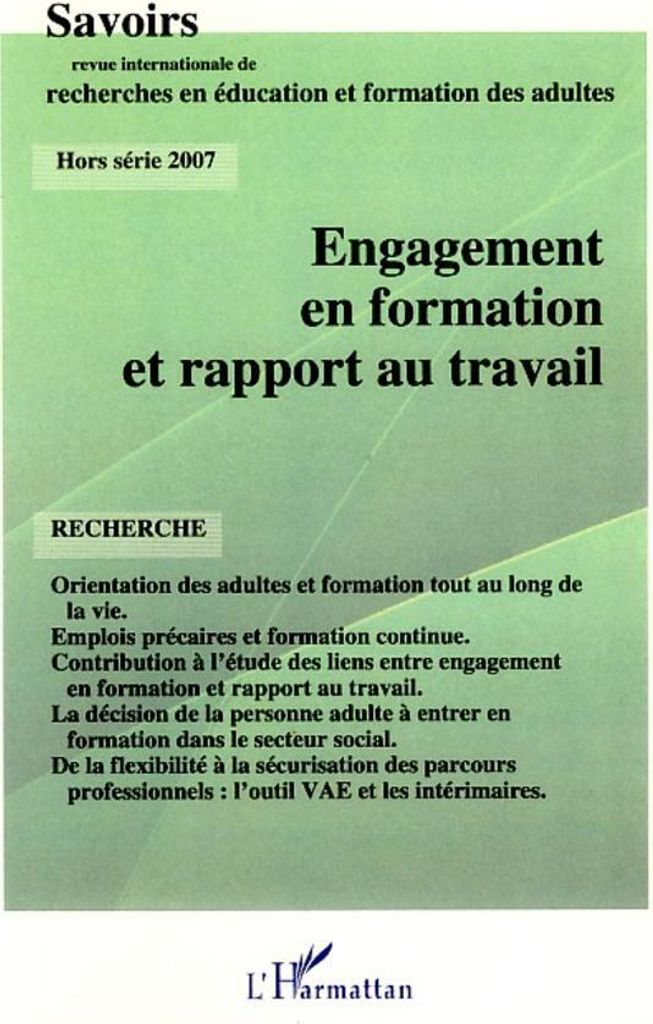 Engagement en formation et rapport au travail