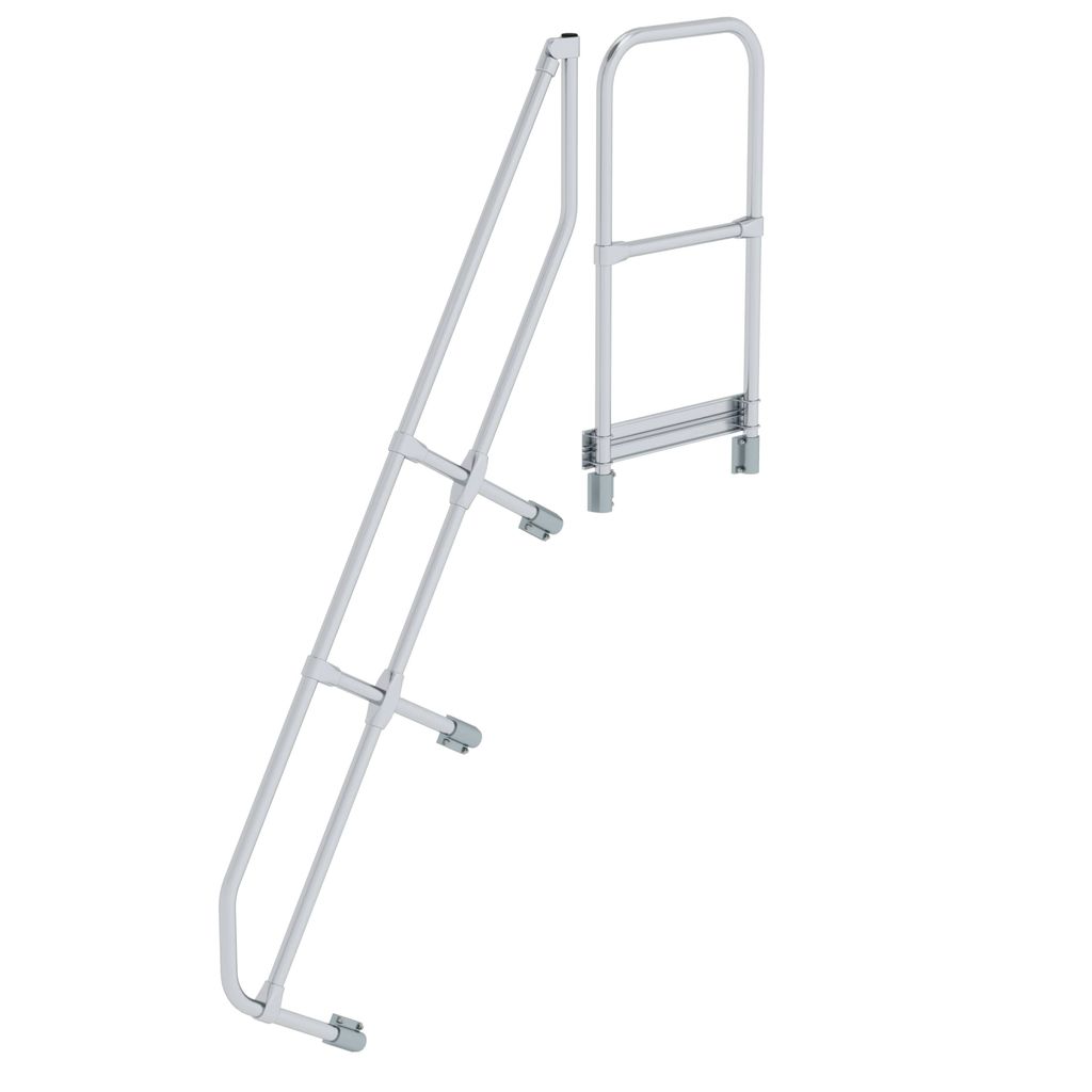 Günzburger Steigtechnik zweiter Handlauf für Treppe mit Plattform 60° mit 7 Stufen - 600587