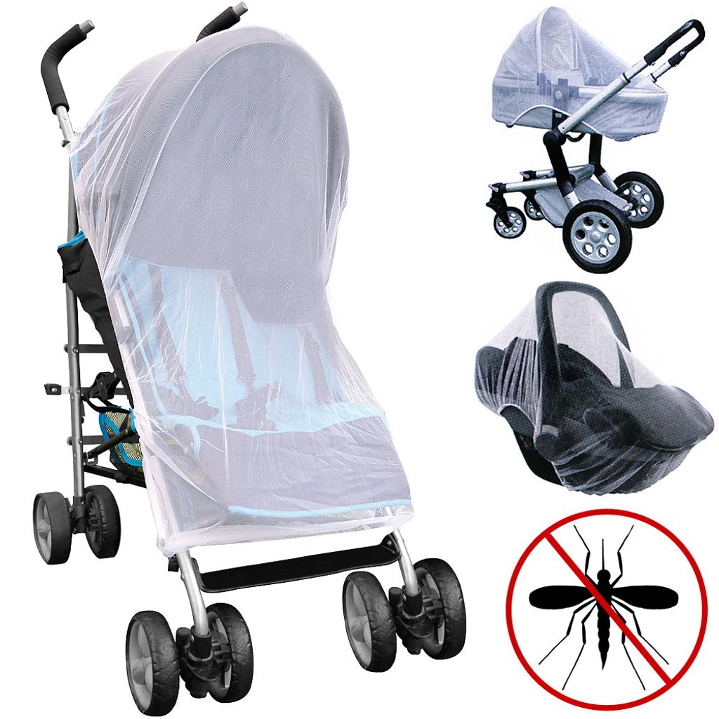 Moskitonetz für Kinderwagen, Tragebett, Buggy, Jogger etc. - 90x140cm