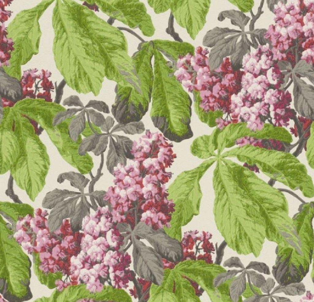 Casa Padrino Barock Vliestapete mit Blumenmuster Creme / Grün / Grau / Rosa / Lila 10,05 x 0,52 m - Deko Accessoires