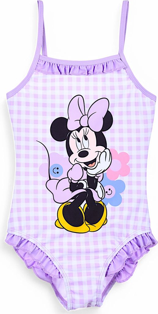 Badeanzug Minnie Mouse kariert Lila 104 cm