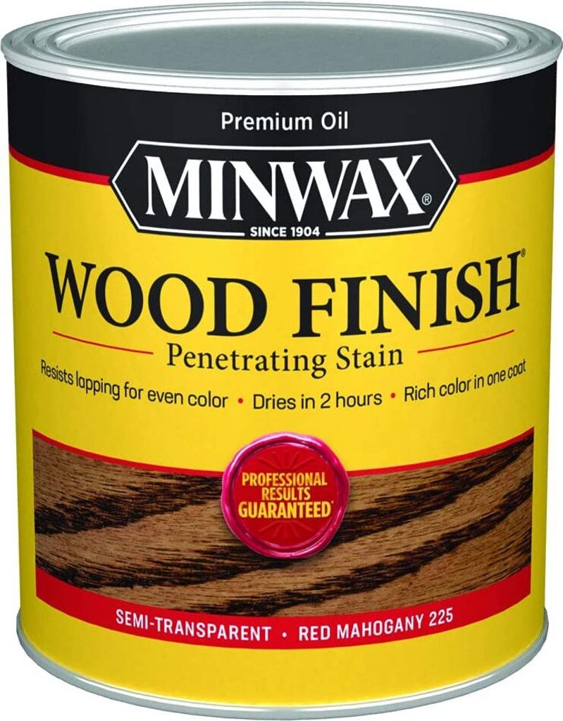 Ölbeize für Holz MINWAX Wood Finish 946 ml RED MAHOGANY – innen, schnelltrocknend 946ml RED MAHOGANY