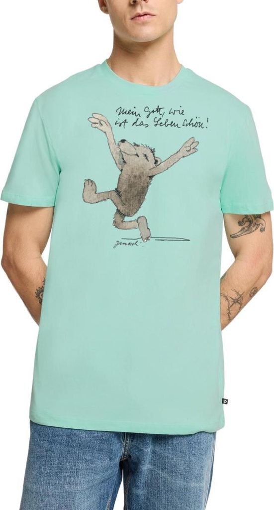 Spreadshirt Janosch Bär Schönes Leben Spruch Männer Premium T-Shirt, XXL, Mint