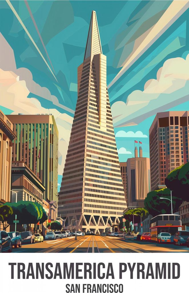 Plakat 13x18cm Transamerica Pyramid