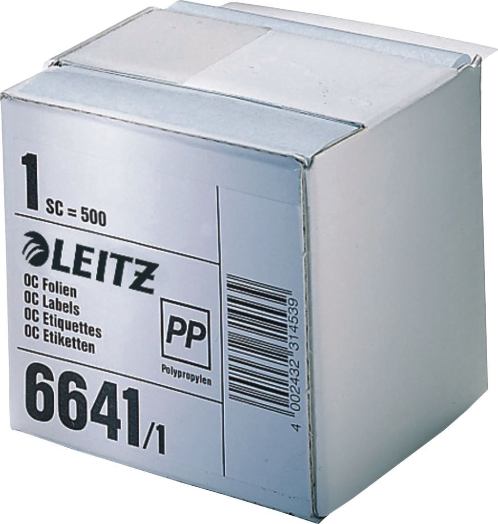 Schutzfolienschilder selbstklebend 72x39mm transparent VE=3x500 Stück