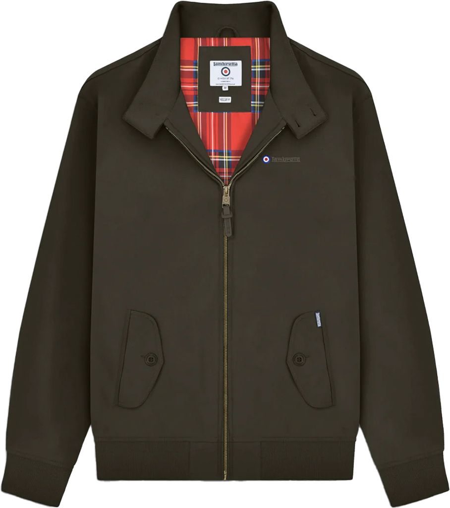 Lambretta - Harringtonjacke für Herren LB205 (S) (Khaki-Braun)