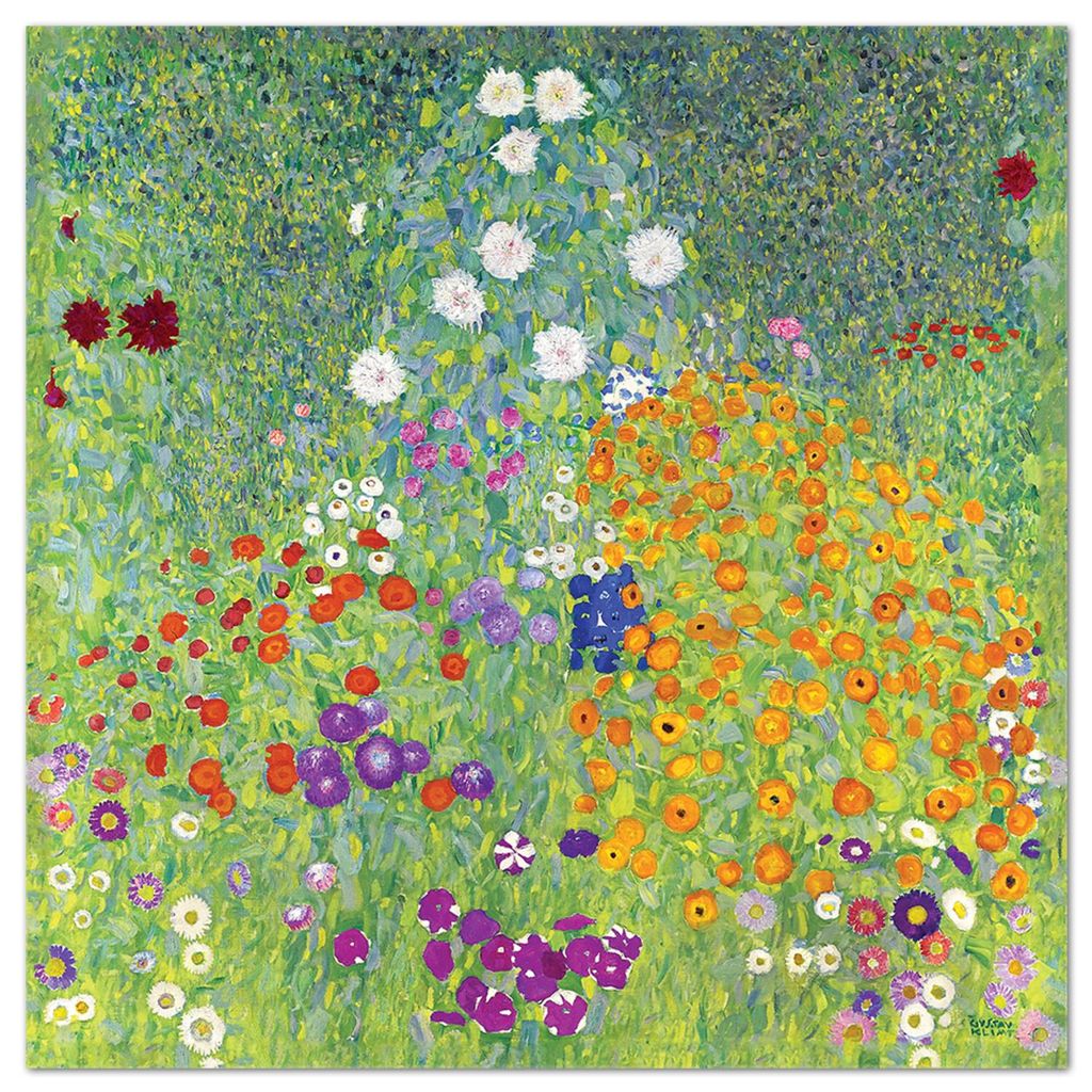 Giallobus - Blumengarten - Gustav Klimt - 35L x 35B cm - Bild - Acrylglas