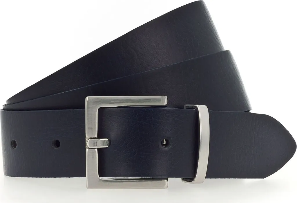 Vanzetti Slim Belt 30mm Blu Scuro W85 - Cintura Elegante in Pelle Navy - 1
