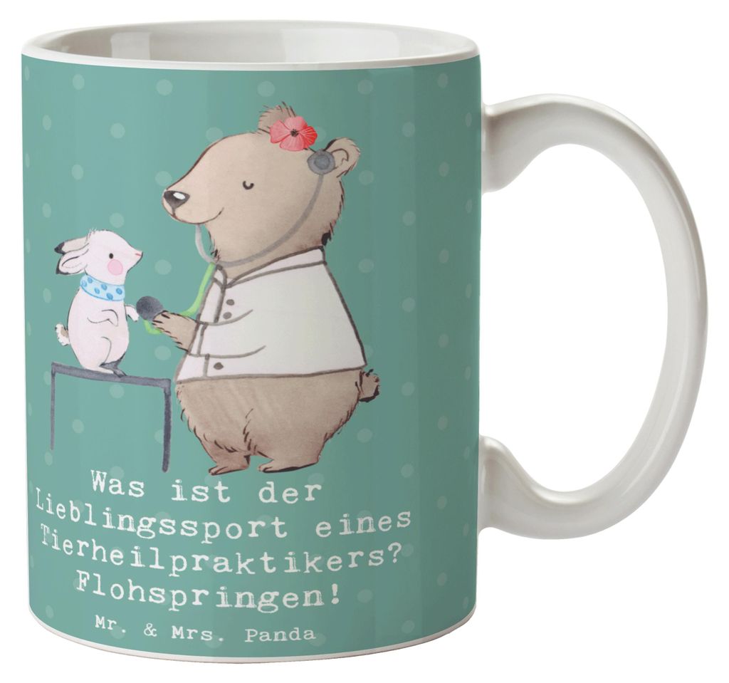 Mr. & Mrs. Panda Kaffeetasse Tierheilpraktiker Humor - Meeresbrise - Geschenk, Geschenke mit Herz, Spruch, Berufspassion, Tierwohl, Naturheilkunde,...