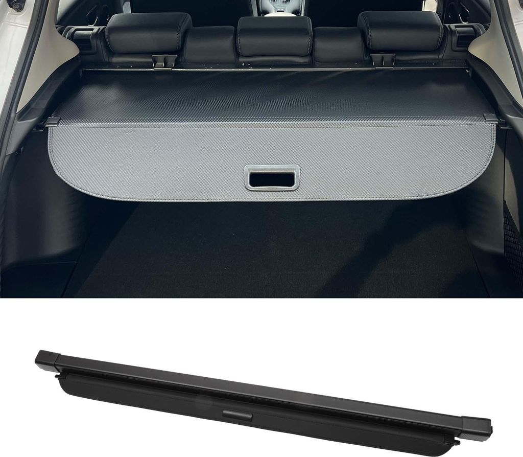 Kofferraum ausziehbare Laderaumabdeckung für Ford Escape 3.0L 2008-2012 Heckklappe Gepäck Sicherheitsabdeckung Schatten, Canvas Glanz Schwarz