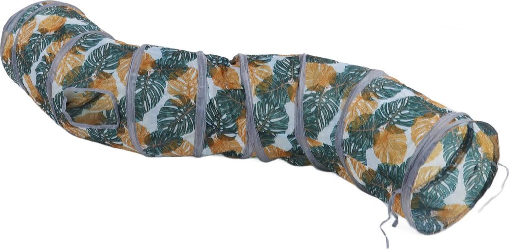 Cat S Tunnel Tube Wild Leaf Print verdicken zusammenklappbares tragbares kleines Haustier für kleine Haustiere