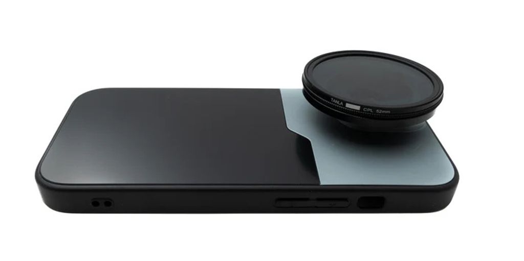SYSTEM-S CPL Filter 52 mm Circular Polarizer Linse mit Gewinde Hülle für iPhone 15