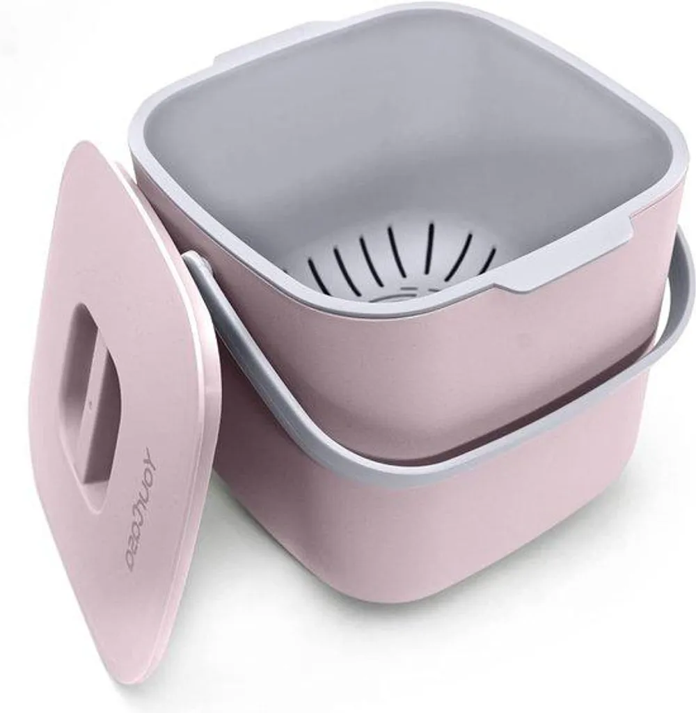 Bac à compost 7L lavable en machine - Petit bac biodéchets avec tamis