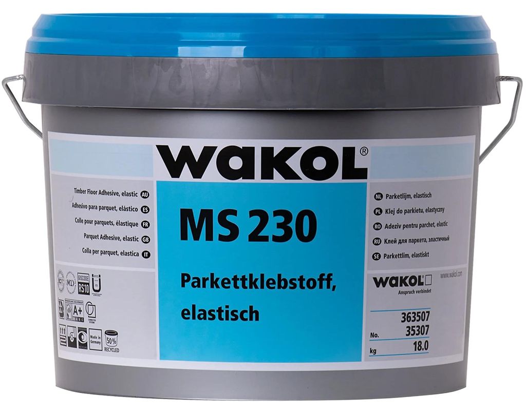 WAKOL MS 230 Parkettklebstoff, elastisch 18 kg Produktbild 