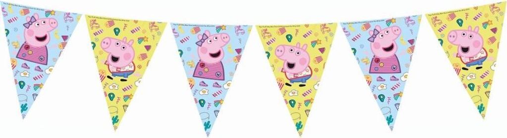 Procos 91104 - Flag Banner Peppa Pig, Length 230 Cm, Size Image du produit 