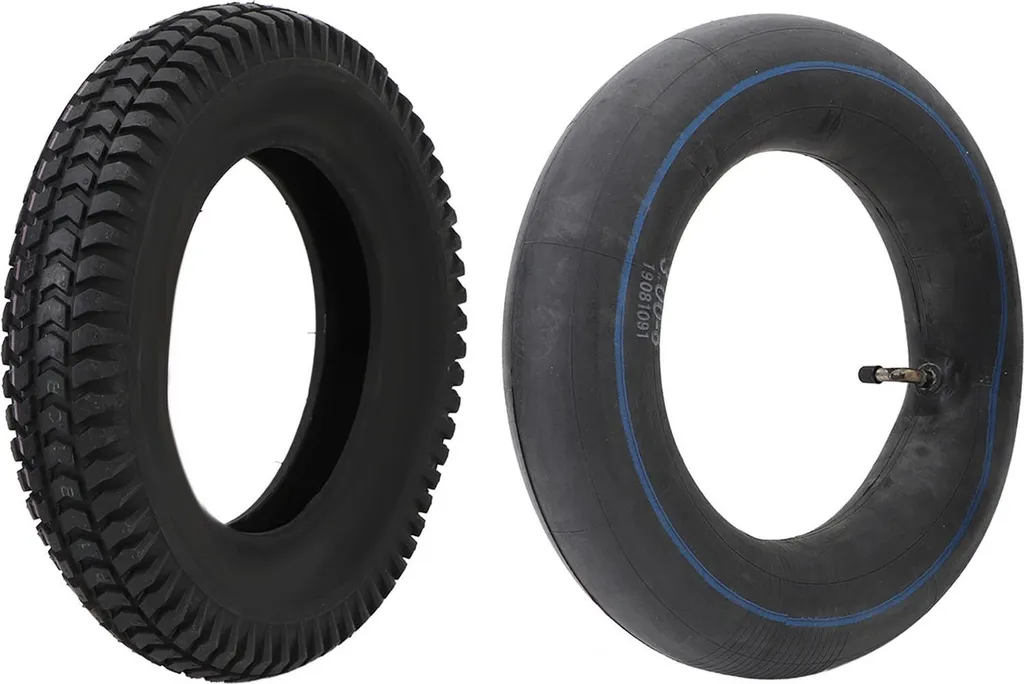 Pneu 3.00-8 Ultra Résistant 14 Pouces pour Tondeuse avec Tube de Protection