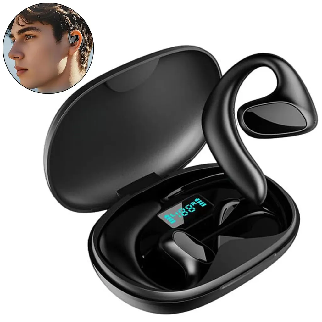 Übersetzer Ohrhörer, Bluetooth Kopfhörer mit Echtzeit-Übersetzung in 144 Sprachen, HD Sound, Ladeetui, Musik & Anrufmodus, tragbar & wiederaufladbar