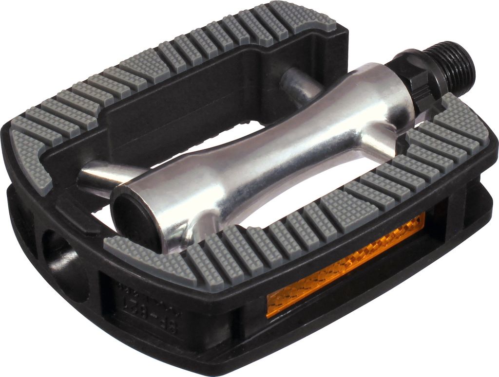 Marwi Pedalset SP-821 mit Aluminiumgehäuse Anti-Rutsch-Silber mit grauem Inlay (Werkstattverpackung)