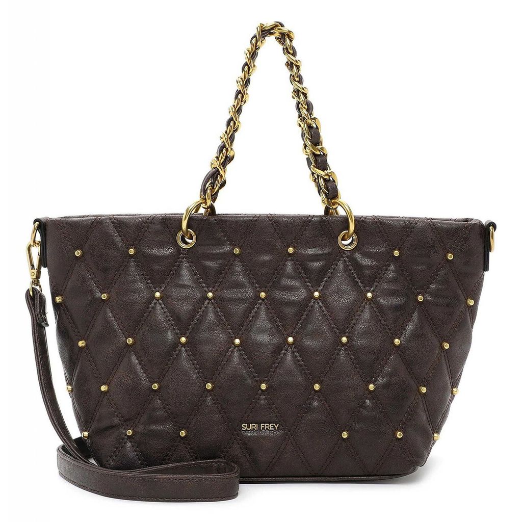SURI FREY Schultertasche Umhängetasche Corey City Shopper Brown dunkelbraun
