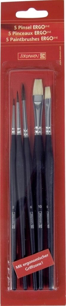 Pinselset ErgoLine Größen sortiert VE=6x5 Stück