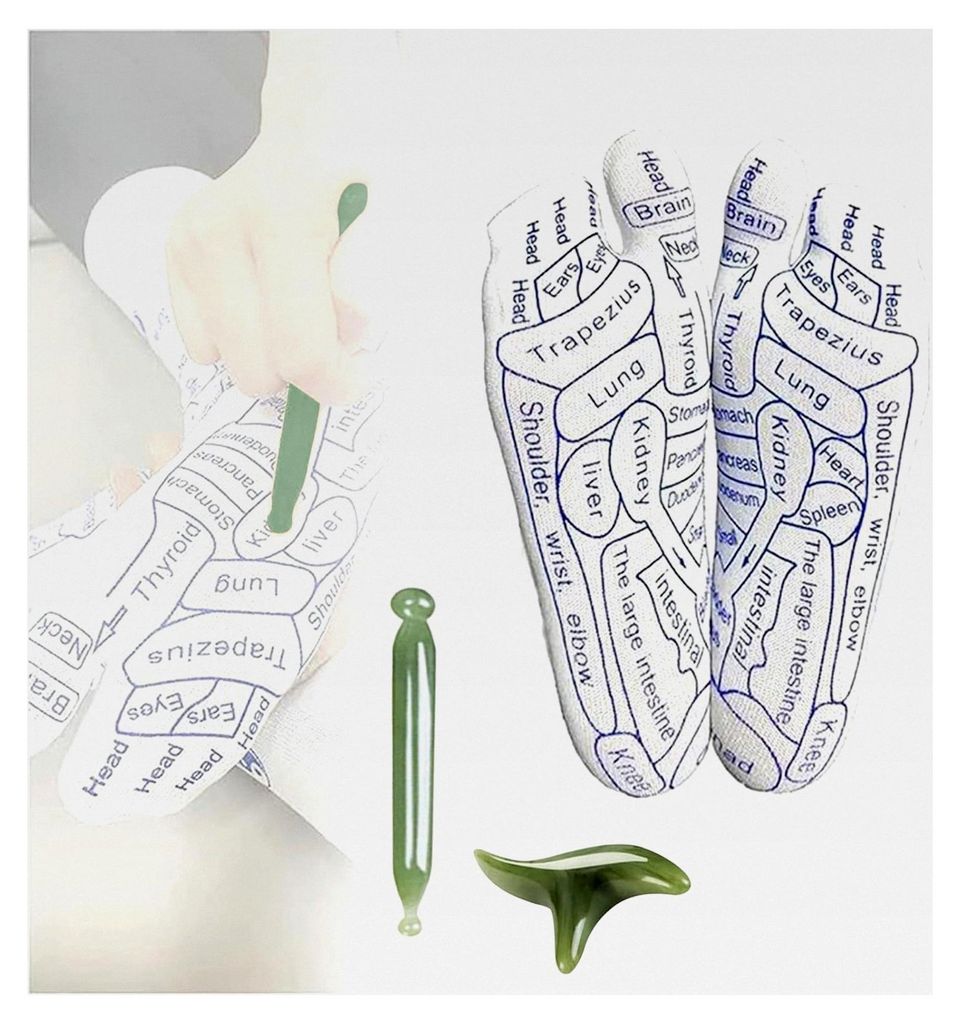 2 Paar Fußreflexzonen Socken mit 2 Massagewerkzeugen, Massage Socken für Damen und Herren, Bequeme Fußmassage Socken, Zubehör für Massagesocke...