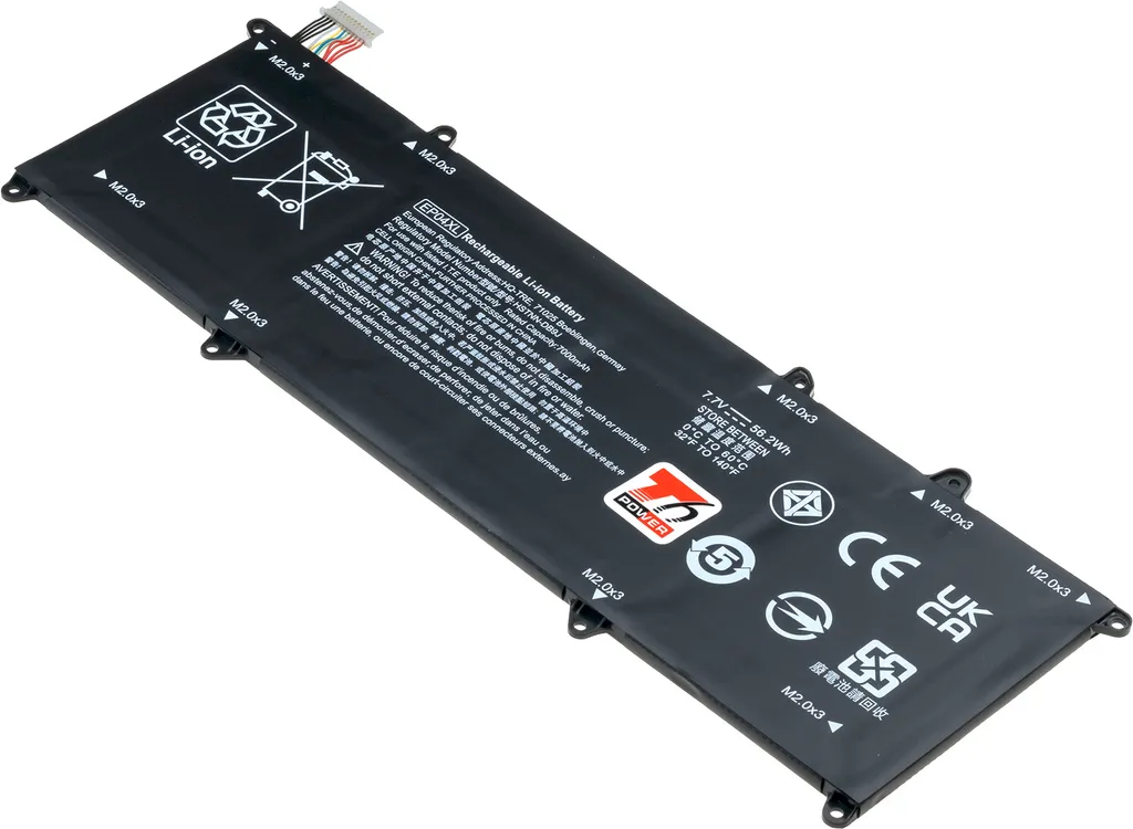 Batterie T6 Power pour HP Elite Dragonfly - Li-Poly 7.7V 7298mAh Noir