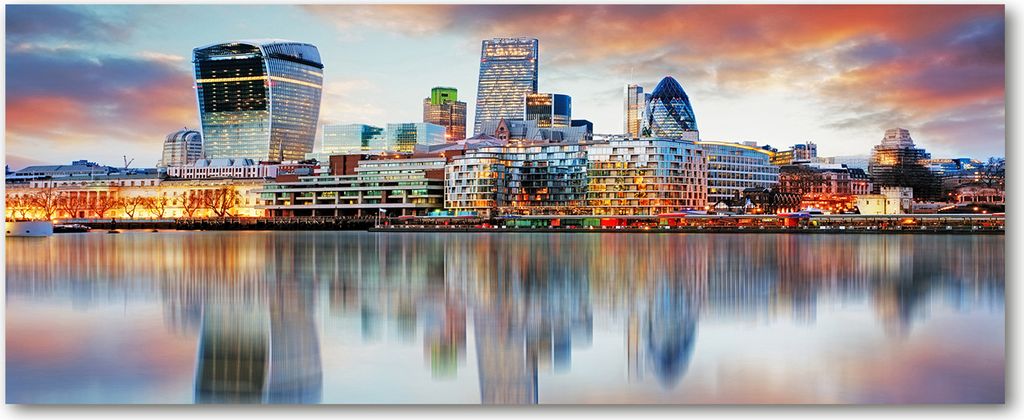 Tulup Glas-Bild Wandbild aus Glas - 125x50 - Wandkunst - Wandbild hinter gehärtetem Sicherheitsglas - Dekorative Wand für Küche & Wohnzimmer -...