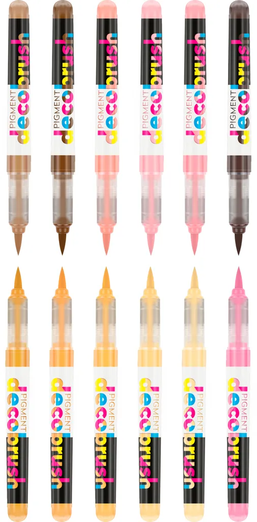 Karin PIGMENT Decobrush Nude Set 12: Pennelli per Decorazione Multisuperficie