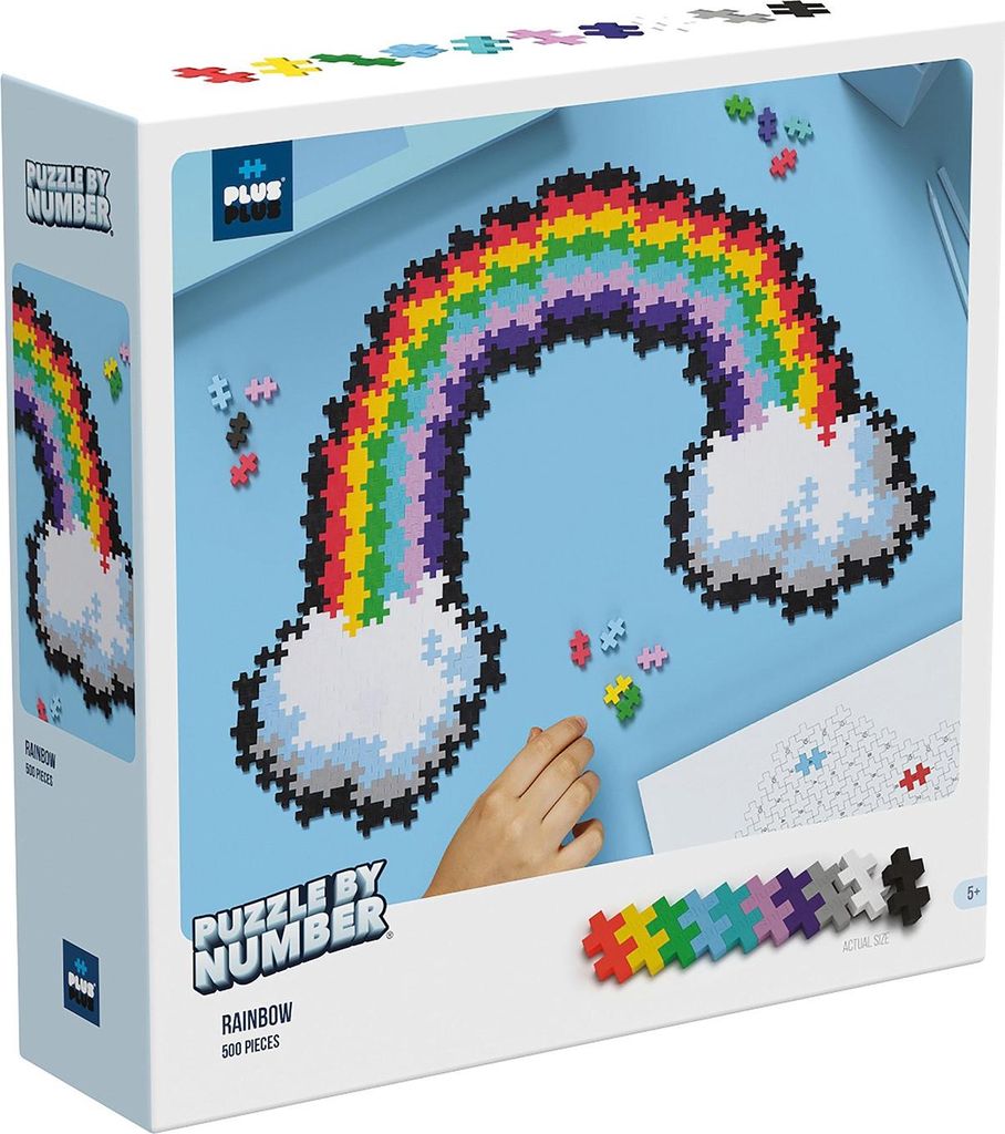 500 Kreativ Bausteine Puzzle Regenbogen