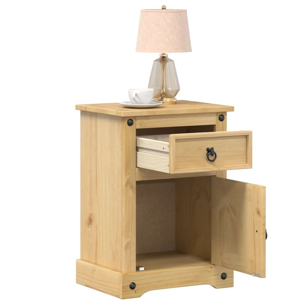 vidaXL Nachttisch Corona 45x35x64 cm Massivholz Kiefer Produktbild 