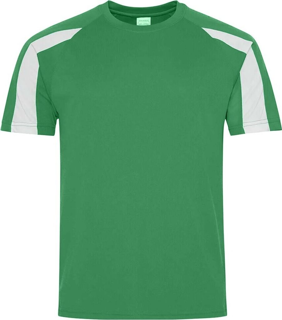 AWDis Cool - T-Shirt Feuchtigkeitsabweisend für Herren PC5918 (L) (Irisches Grün/Arktisch Weiß)