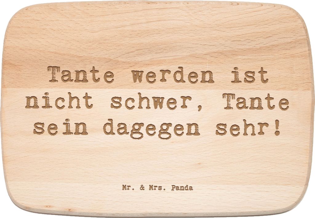 Mr. & Mrs. Panda Schneidebrett Holz Spruch Tolle Tante - Transparent - Geschenk, Familienmitglieder, persönliche Erinnerungen, Holzbrett, Frühst...