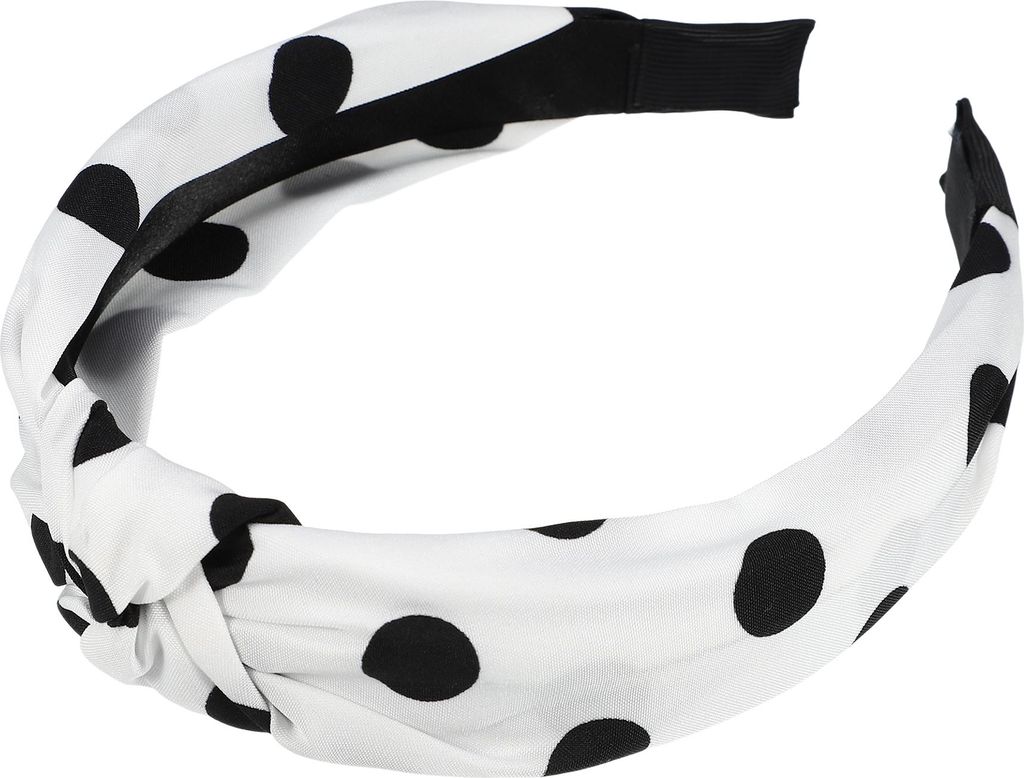 Polka Dot Haarband, Knoten Elastisches Knoten-Haarband für Frauen, Wei?