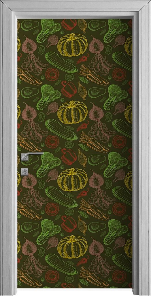 Tür Selbstklebende 90x210 cm Türfolie Türtapete Klebefolie - Gemüse