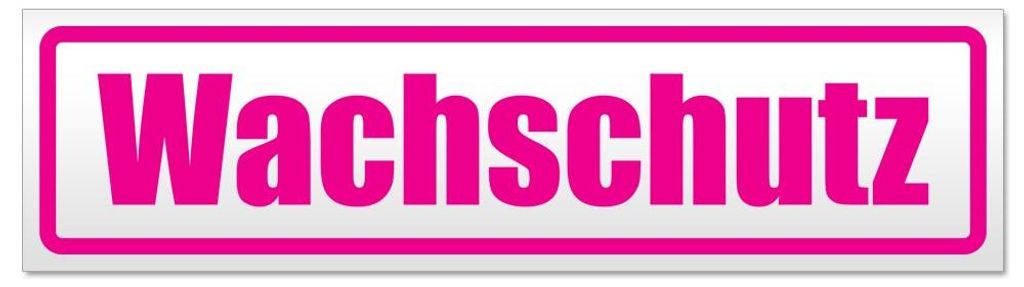 Kiwistar - Autoaufkleber - Pink - 30 x 8 cm - Wachschutz - Hinweis Aufkleber Sticker für Auto, Kfz, Fahrrad, PKW, LKW