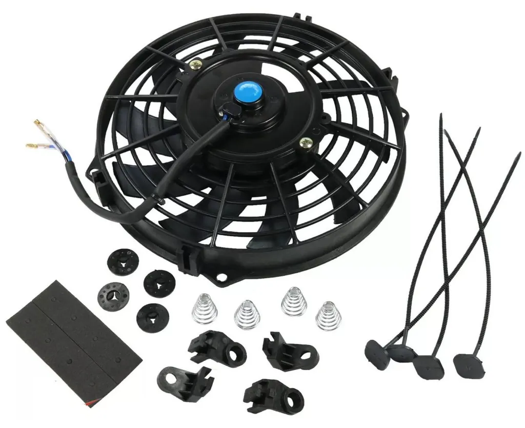 Ventilateur de Radiateur Universel 23 cm 12V pour Refroidissement Moteur