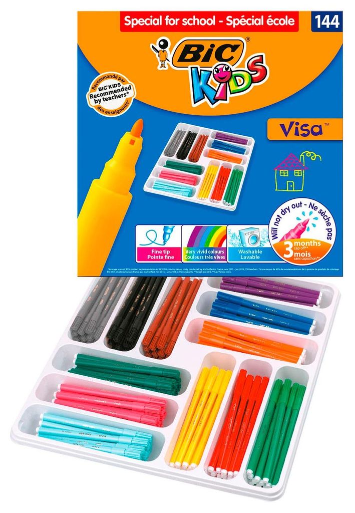BIC KIDS Fasermaler Visa 144er Klassenpackung