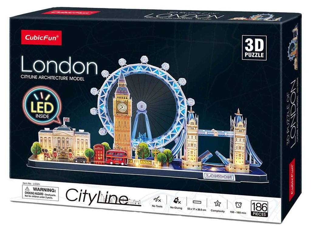 CubicFun Cubic Fun 3d Puzzel City Line London LED, 107 Produktbild 