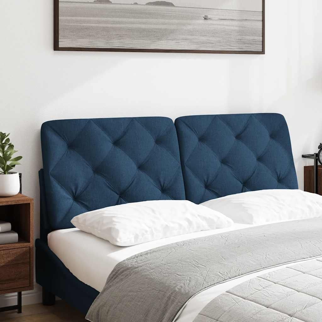 vidaXL Kopfteil-Kissen Blau 140 cm Stoff