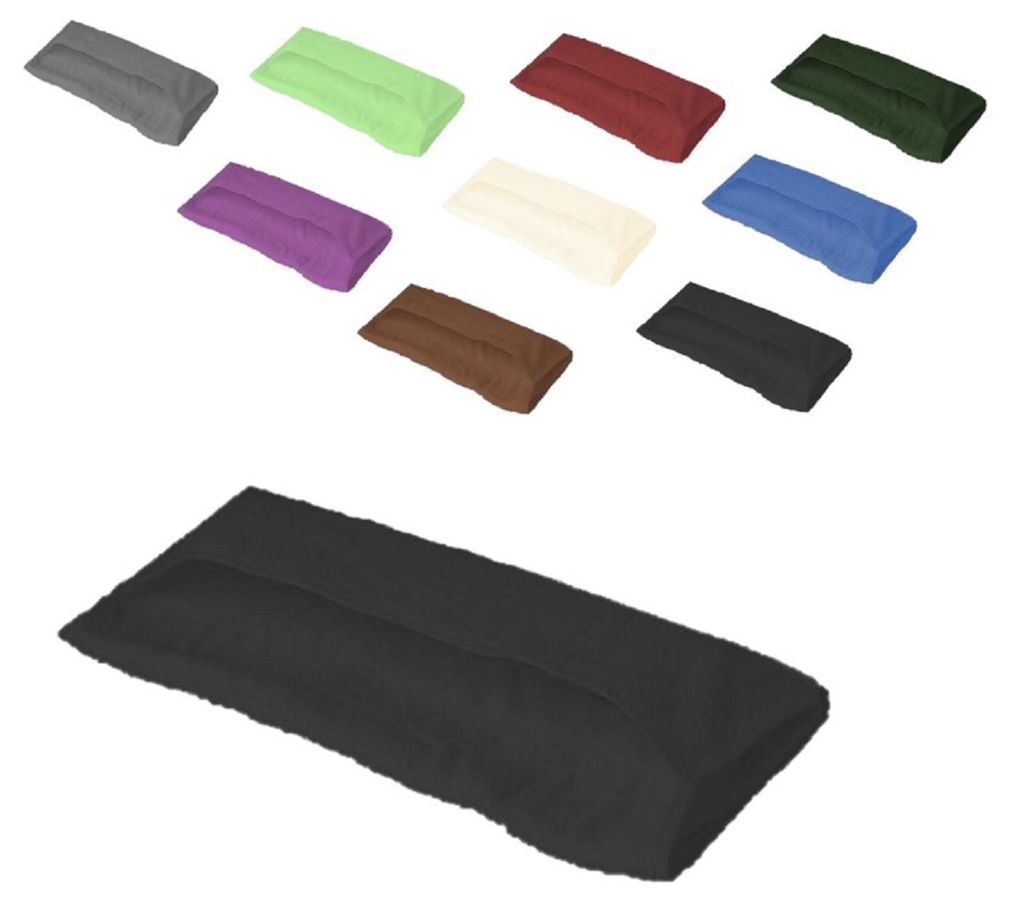 Gartenstuhlauflage 1 Stück 60 x 120 x 20 cm Schwarz Produktbild 