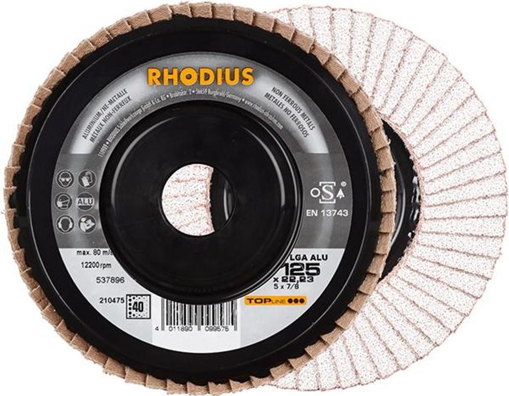 Rhodius 210475 LGA ALU Flap disc Diameter 125 mm Bore Immagine del prodotto 