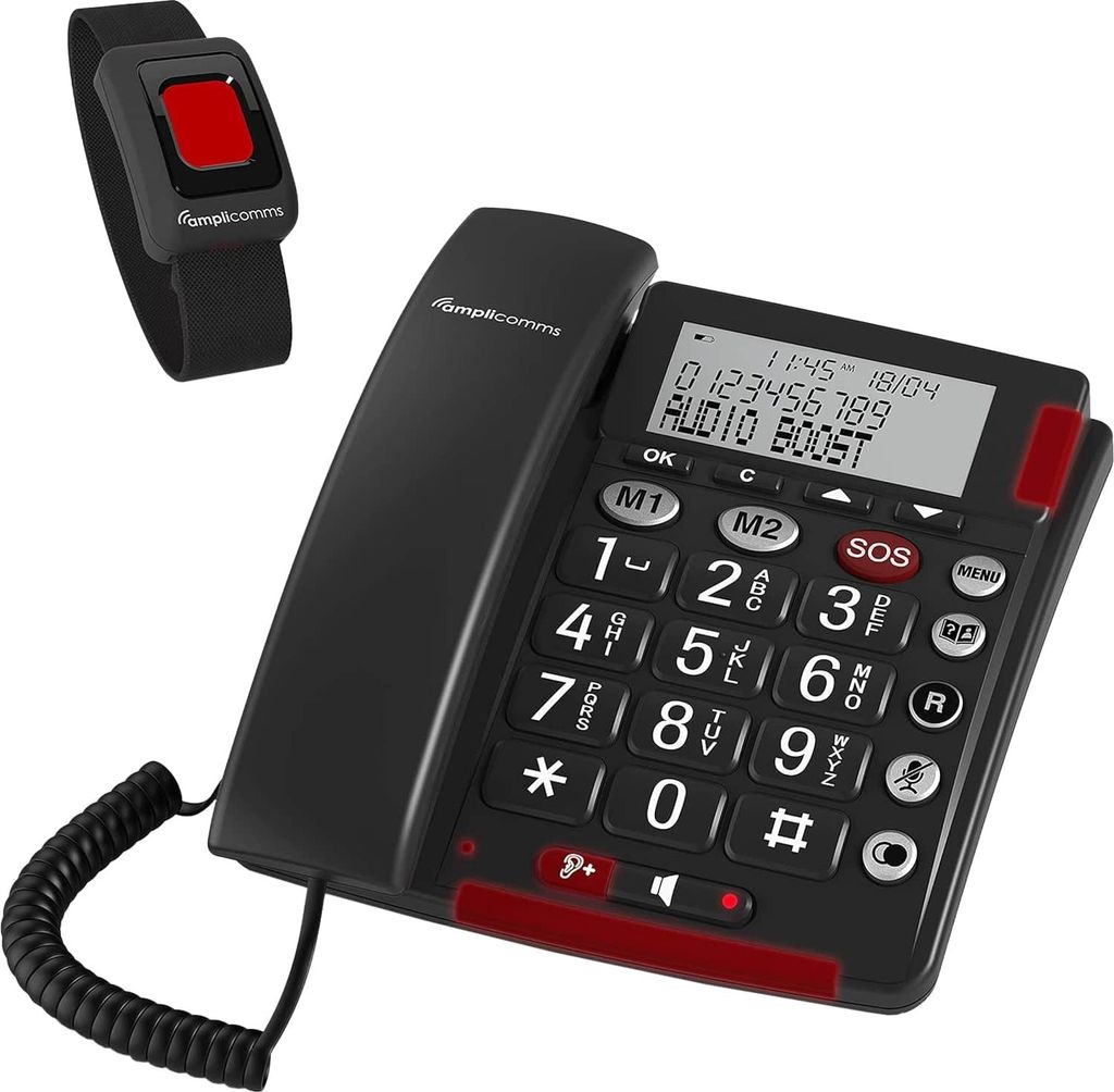 Amplicomms BigTel 50 Alarm Plus DE/FR Analog Telefon dark Produktbild 4